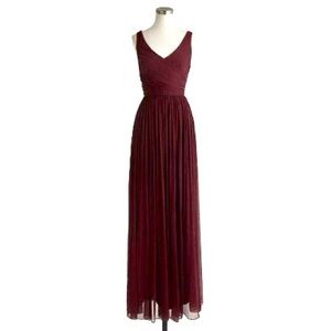 J. Crew Heidi Formal Maxi Bridesmaids Dress - Cabernet